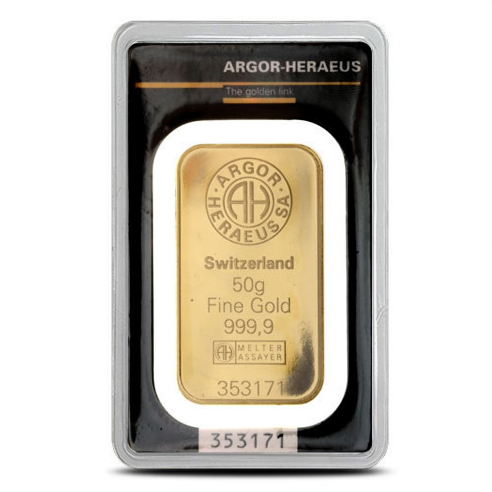 Buy 50 Gram Argor Heraeus Gold Bar (New w/ Assay) - Image 2