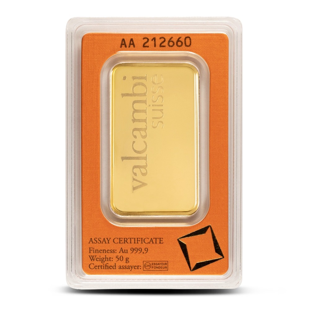 Buy 50 Gram Valcambi Gold Bar (New w/ Assay) - Image 2