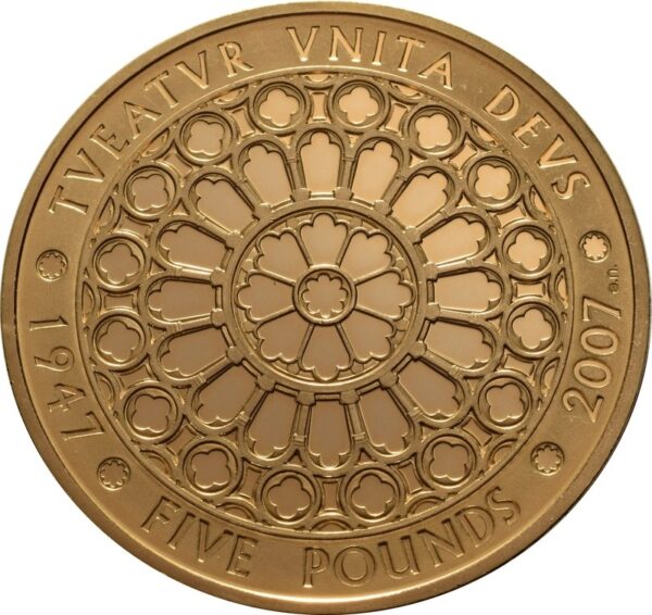 Gold Five Pound Proof Crown set Diamond and Golden Wedding Anniversary 1997 + 2007 Boxed - Image 3