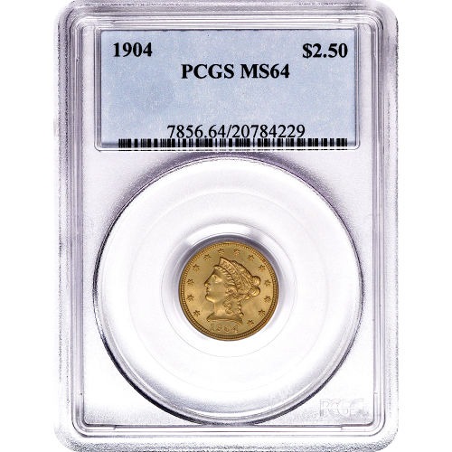 Pre-33 $2.50 Liberty Gold Quarter Eagle Coin (MS64, PCGS or NGC) - Image 3