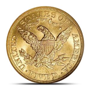 Pre-33 $5 Liberty Gold Half Eagle Coin (Cleaned)