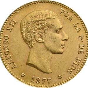 Spanish 25 Pesetas Gold Coin Alfonso