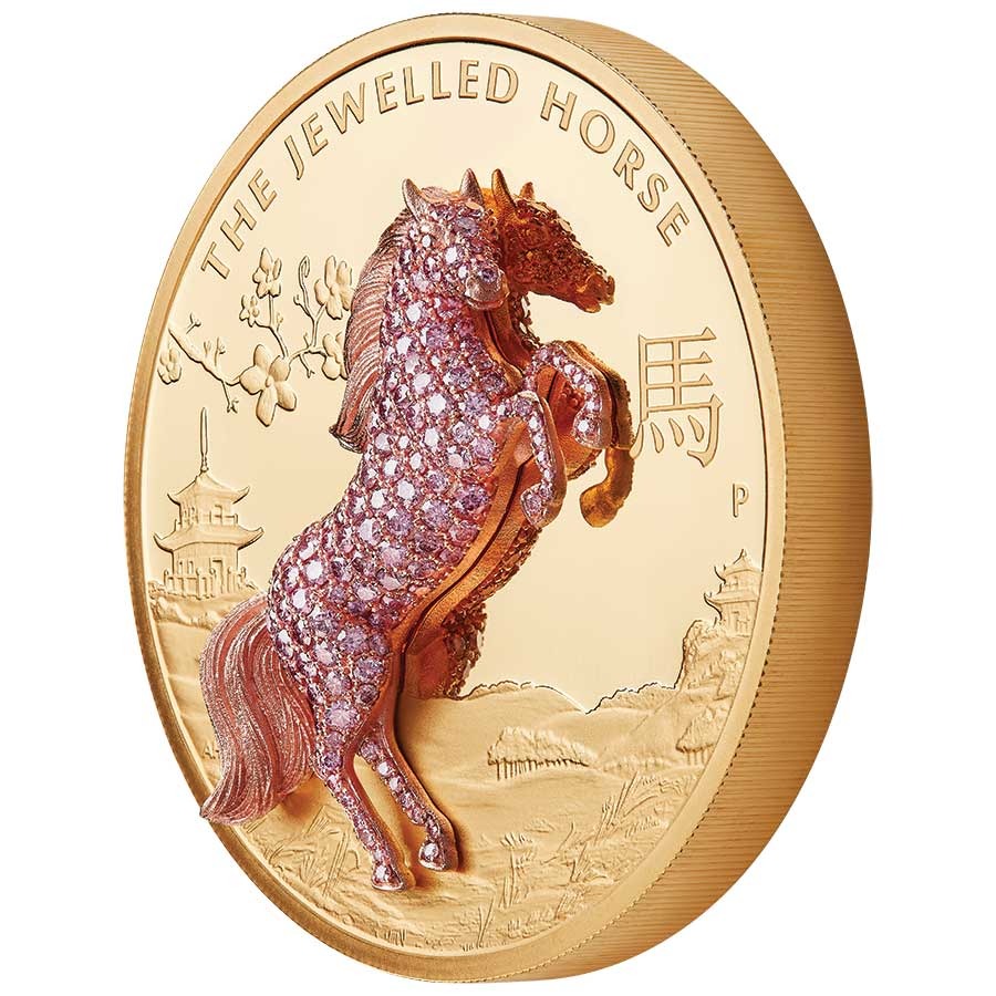 2021 Australia 10 oz Gold Jewelled Horse Proof - Image 2