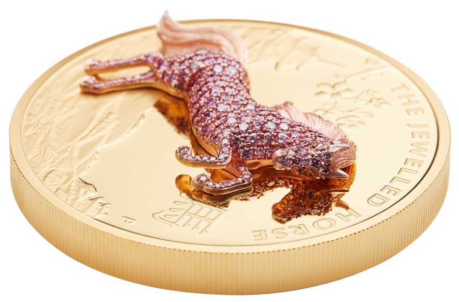 2021 Australia 10 oz Gold Jewelled Horse Proof - Image 4