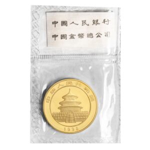 1998 1 oz Chinese Gold Panda Coin (Large Date, Sealed)