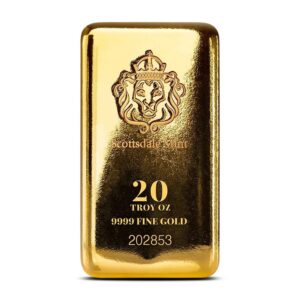 20 oz Scottsdale Mint Cast Gold Bar (New)